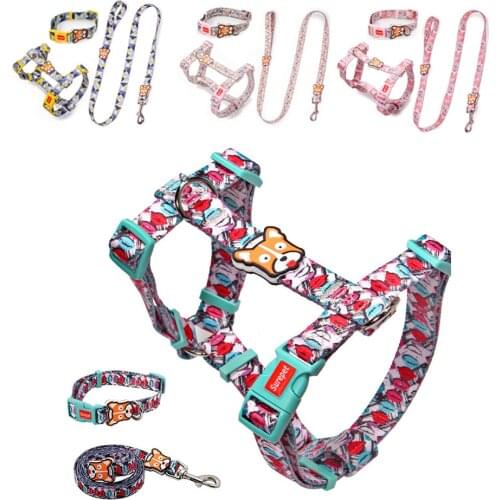 Dog Harness Vest Training For Dogs Collar For Cats Pet Leash In Harness And Collar Walking Training Pets Dogs Accessories