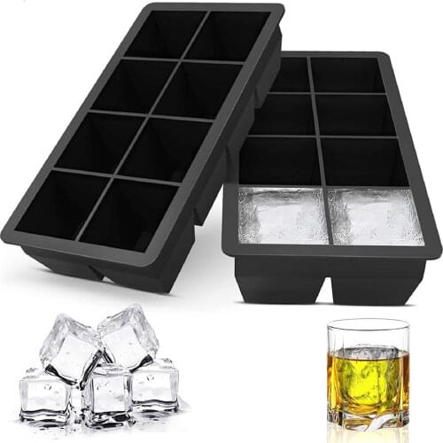 30pcs/lot 6 Grids Silicone Ice Mold Ice Cube Tray Fruit Maker Square Shape Kitchen Drinks Accessories BPA-free Food Grade