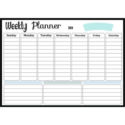 Dry Erase Calendar Whiteboard Fridge Magnet Flexible Daily Message Stickers for Weekly Organizer Schedule Planner To Do List