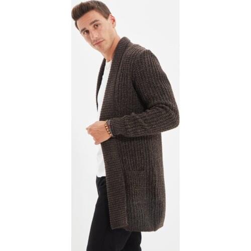 Мужские длинные кардиганы Trendyol China At AliExpress