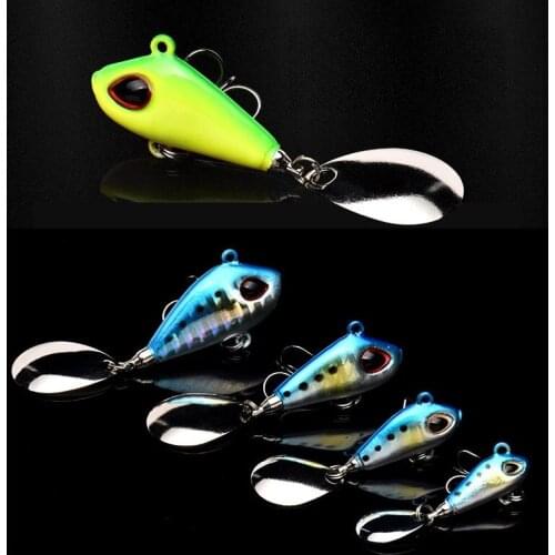 Solid metal vib for ocean boat fishing with noise platte at its tail more attractive fast sinking to any water level