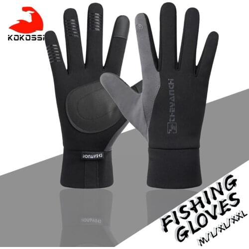 KoKossi Waterproof Touch Screen Non-Slip Motorcycle Gloves Men And Women Sports Fishing Cycling Bike Winter Thick Warm Gloves
