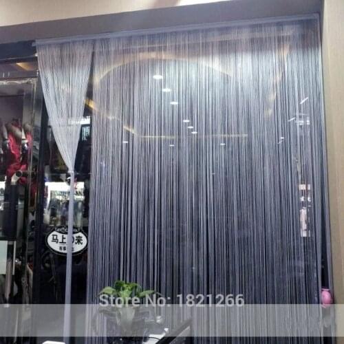 300*280CM String Curtain Black White Green Classic Line Curtain Window Blind Valance Room Divider Door Decorative