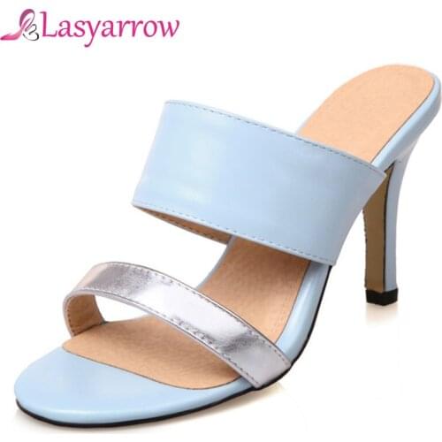 Lasyarrow Summer Womens Slippers Fashion Hollow Out High Heels Sandals Fashion Elegant Ladies Flip Flops Shoes Woman RM545