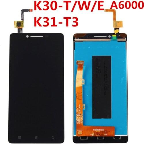 For Lenovo A6000 K3 K30-T K30-W K30-E LCD Display Touch Screen Digitizer Assembly For Lenovo K31-T3