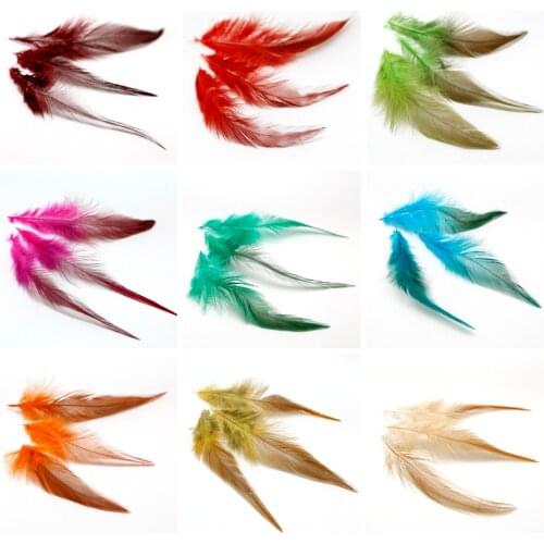 100Pcs/Lot 10-15cm Natural Pheasant Feather Red Tip Dyed Color Feather For Making shuttlecock & Decoration Event Party Supplies