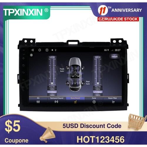 128G PX6 Android 10.0 For Toyota Prado 2004-2009 Car Multimedia Player GPS Navigation Headunit Radio Audio Stereo Tape Recorder