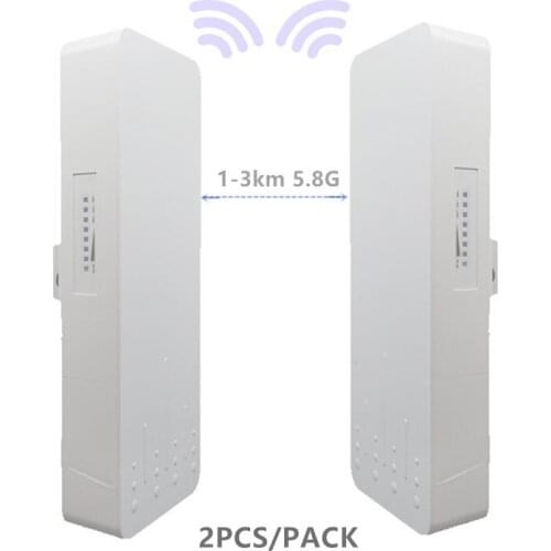 2 pieces 1-3km 300 Mbit open router CPE 5.8G wireless access point router Wi-Fi bridge device wifi extender dual band repeater