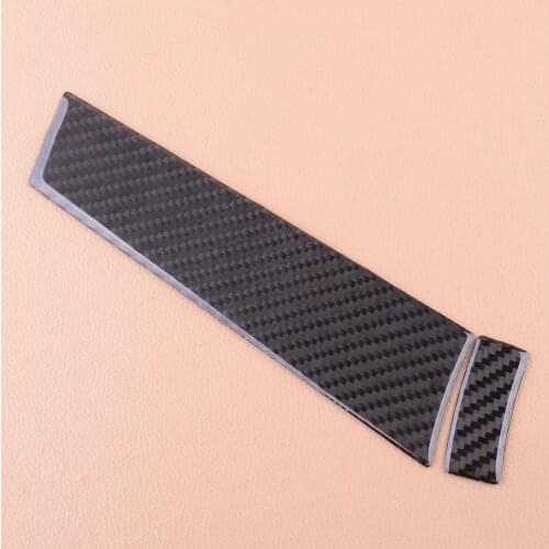 2Pcs Carbon Fiber Car Driver Dashboard Panel Trim fit for Mitsubishi Lancer Evo 2008 2009 2010 2011 2012 2013 2014 LHD