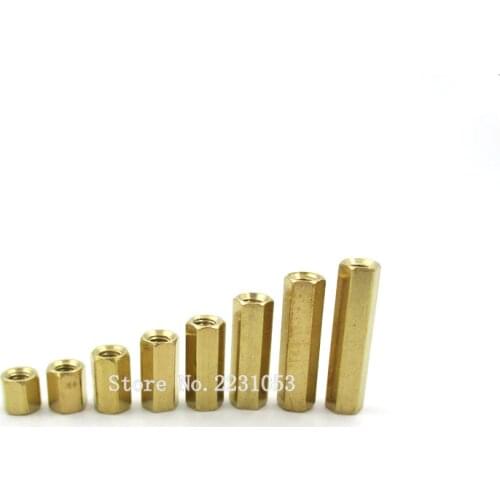 20PCS/LOT M3 Hex Screw M3 Female Hexagonal Brass PCB Standoffs Spacers Screw M3*5/6/8/10/12/15//18/20mm