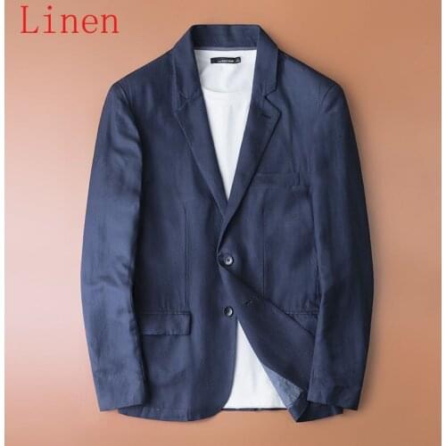 2021 classic High Quality Men Suit Linen Youth Fashion Spring Casual Coat Single Breasted Blazers Men Suits Plus Size M-4XL