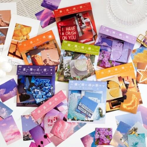 40Pcs Sky Scenery Passing By The World Series Sticker Pack Student Decoration Label Stationery Gift