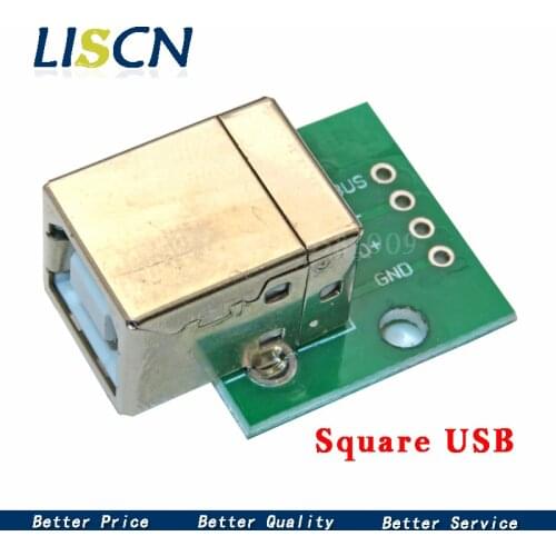 5PCS USB-05 USB Turn DIP Adapter Plate Female Head Socket DIP Type B Party Interface Printer Connection Cable