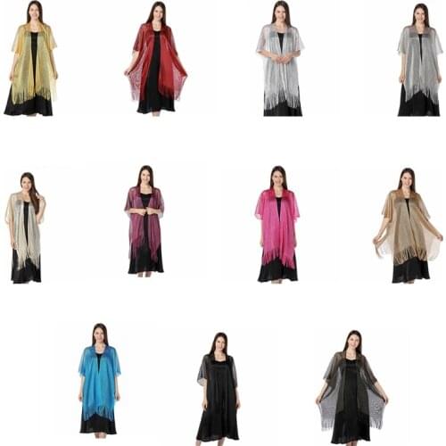 Shawl Glitter Bright Silk Dress Cheongsam Bodycon Dress Shawl Split Flat Scarf Shawl Sparkling Metallic Shawls and Wraps