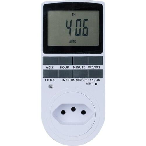 Brazil Big screen timer Switch socket wholesale Timer socket Neutral packing