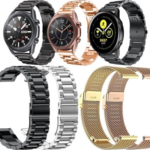 Bracelet Band For Samsung Galaxy Watch 3/2 45mm/41mm/46mm/42mm Active 2 40mm/44mm Gear S3/S2/S4 Watchband Stainless Steel Strap