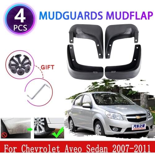 For Chevrolet Aveo Sedan T250 2007 2008 2009 2010 2011 Mudguards Mudflaps Fender Mud Flap Splash Guards Protect Car Accessories