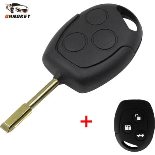 Dandkey 3 Button Blade Uncut Remote Car Key Shell Case Fob Covers For Ford Focus Mondeo Festiva Fusion Suit Fiesta KA key shell