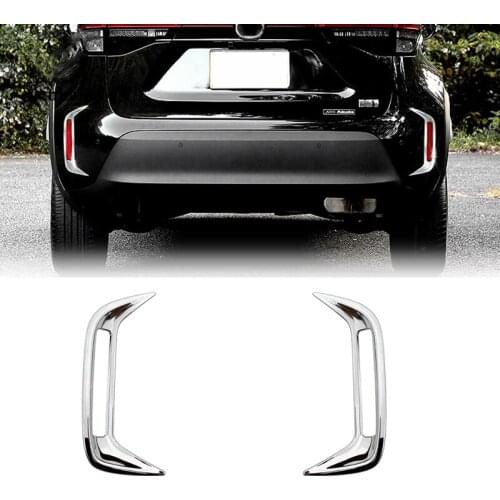 For Toyota YARIS Cross 2020 2021 ABS Chrome Rear Reflector Fog Light Lamp Cover Trim Bezel Frame Car Styling