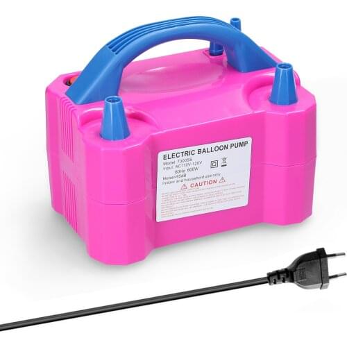 Electric Balloon Pump Inflator 600W Dual Nozzle Balloon Pump Continuous Push-on Mode Balloon Inflating Tool for Home Birthday