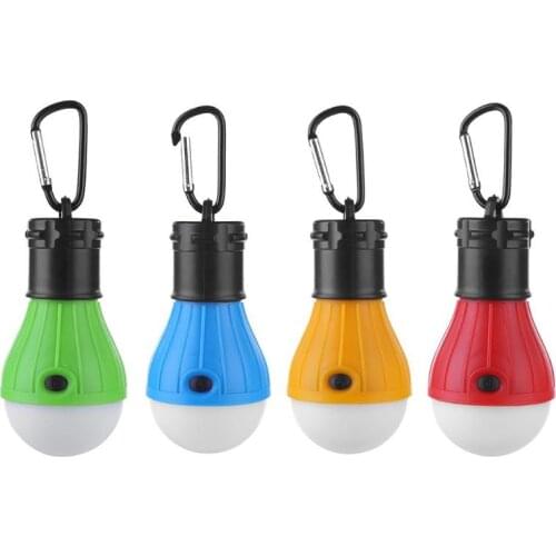 3LED Tent Hanging Light Lamp 3 Modes Outdoor SOS Emergency Carabiner Mini Bulb Portable Camping Lantern Hanging Hook Flashlight