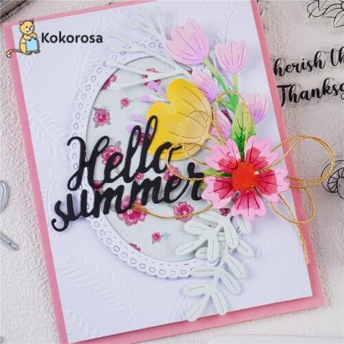 Kokorosa Flowers Leaves Cutting Dies Metal Dies Scrapbooking Album Card Making Embossing Stencil Diecuts New 2021