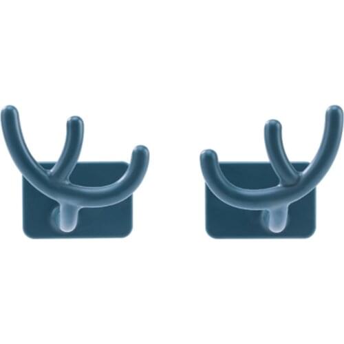 Multifunctional Pot Cover Rack Cutting Board Plate Pot Lid Shelf Wall Mounted Punch-free Antler Shape Hook Kitchen Organizer