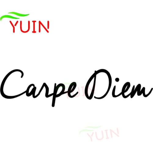 CARPE DIEM Fashion Text Car Sticker Art Personalized PVC Cars Door Decoration High Quality Waterproof Sunscreen Exquisite Decal