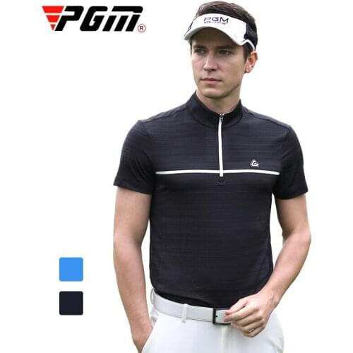 PGM Golf Mens Breathable Quick-Drying Sports Clothing Outdoor Short-Sleeved T-shirt For Male YF264