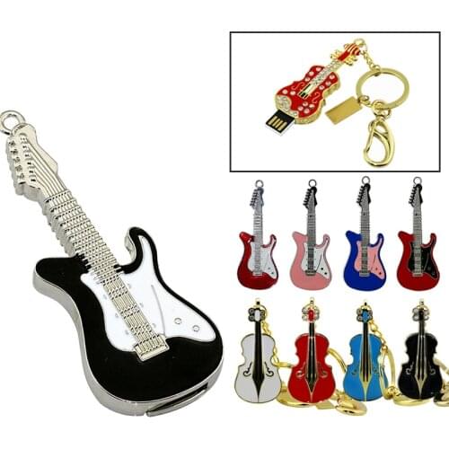 Musical Instruments Guitar Usb Flash Memory Stick Storage 4GB 8GB 16GB 32GB 64GB Usb Flash Drive Disk Diamond Guitar Pen Drive