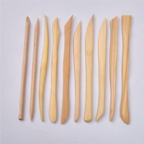 10 Pieces Set Fine Wood Clay Knife Soft Pottery Handicrafts Clay Sculpture Trimming Tools Set Pottery & Ceramics Tools
