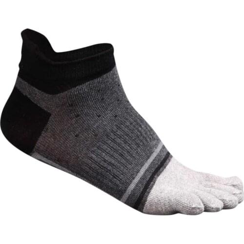 Mens Sport Male Five Finger Socks Toe Breathable Ankle Running Cycling Clmping Sock Cotton Soft Sock Male