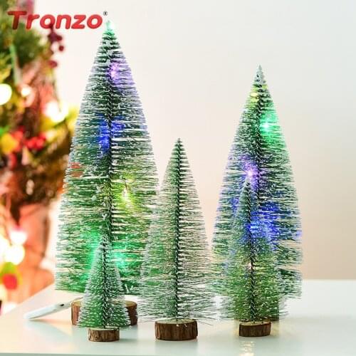 Tronzo Christmas Tree For Home Decorations Kids Gift Navidad 2020 New Year Mini White Snow Pine Tree Christmas Party Decoration