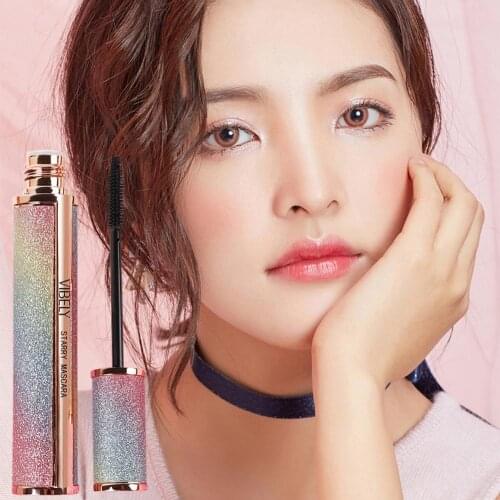 3D Silk Fiber Lash Mascara Curling Volume Express Eyelashes Waterproof Long Lasting Liquid Fiber Lash Extension Mascara Cosmetic