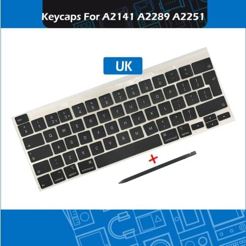 New Laptop A2141 A2289 A2251 UK Keycaps For Macbook Pro Retina 13" 16" Keys Key Cap Set Replacement