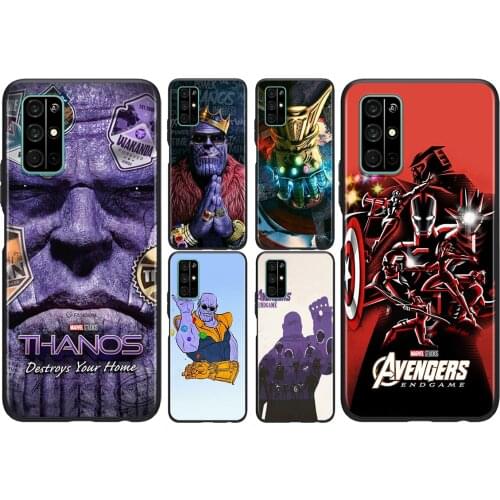 Marvel Thanos Infinity Gauntlet For Huawei Honor 50 SE V30 View 20 V20 30i 30S 30 20S 20E 20i 20 Lite Pro Plus Black Phone Case