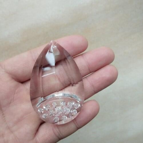 10pcs/lot cockchafer transparent 63mm Crystal Prisms with raindrop point Chandelier crystal Pendants home or lamp