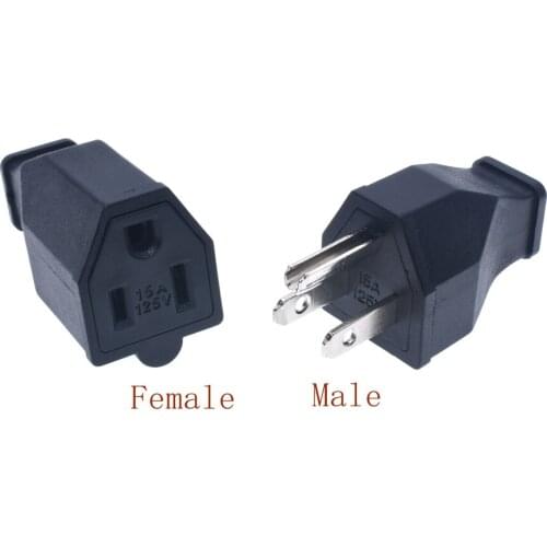 USA Socket Receptacle ,Rewirable , Assembly ,DIY Nema 5-15R female/Male Power adapter AC PLUG CONVERTER
