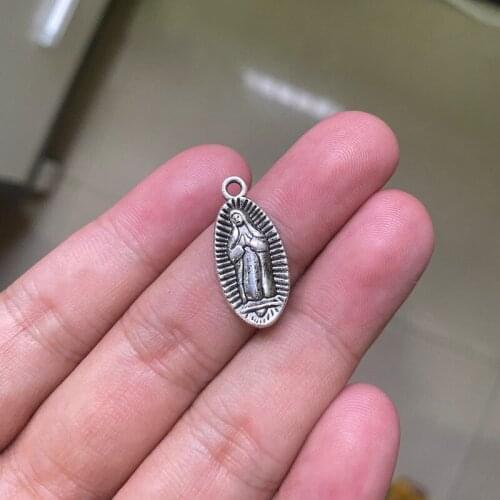 30pcs Virgin Mary Connector Charms For Jewelry DIY Necklace Bracelet Key Chain Aesthetic Accessories Jewelry Making Supplies