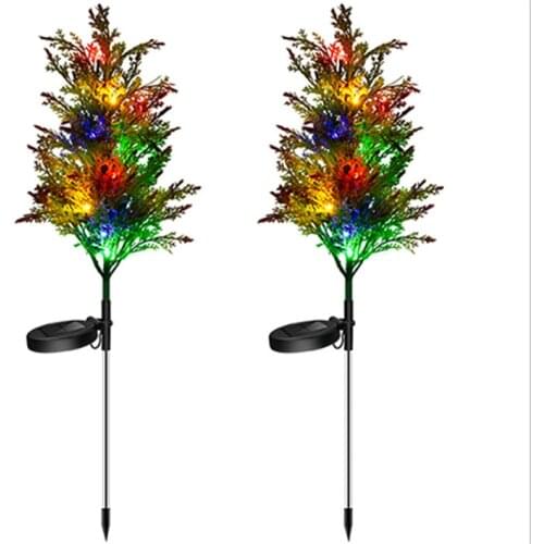Solar Light Pine Cedar Tree Light 8 LED Outdoor Garden Waterproof Christmas Landscape Garden Lawn Decoration Light 2020 NEW