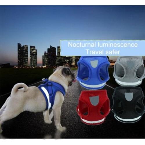 Reflective Breathable Mesh Pet Harness and Leash Set Puppy Cat Vest Harness Collar For Chihuahua Bulldog Dogs Cats arnés perro