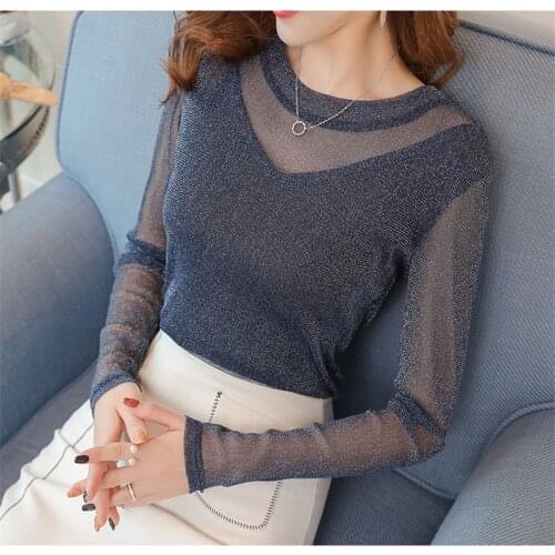 2021 New Shiny Mesh Latin Dance Tops For Women/adult M-3XL Black Sexy Lace Shirt Latin Salsa Standard Ballroom Dance Stage Top