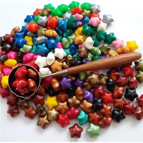 100pcs wax + 1pcs vintage steel spoon sealing wax tablet pill beads granule/grain/strip sticks Wax seal ancient sealing wax 28