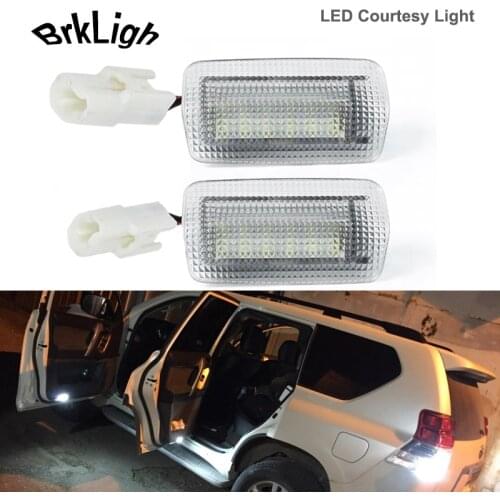2Pcs LED Courtesy Door Light Lamps For Lexus GX460 LX570 Toyota Highlander Corolla Camry Prius Wish Aurion Land Cruiser Prado
