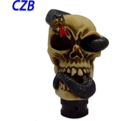 2021 Universal Manual Interior Parts Gear Stick Shift Shifter Lever Knob Pirate Snake Ghost Marches Fast shipping