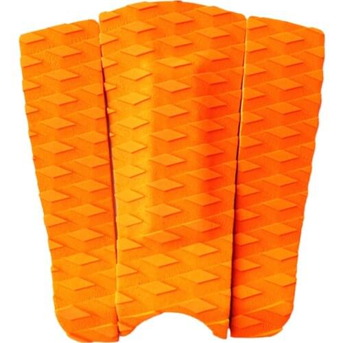 3pcs/set Lightweight Orange EVA Surfboard Traction Pad Tail Pad Deck Grip
