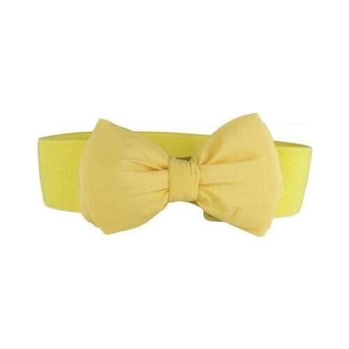 50pcs/lot Women Lady Bowknot Stretch Elastic Bow Stretch Buckle Waistband Waist Belt