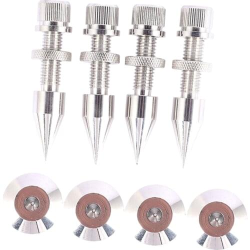Speaker Spikes, 4Pcs Speaker Spike Isolation Spikes Stand Foot HiFi Speaker Shockproof Cone Base for HiFi Speakers Stands