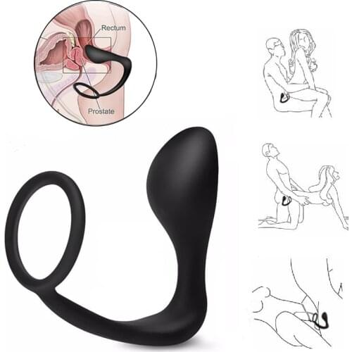 Anal Butt Plug Prostate Massage Clitoris Stimulation Adult Sex Products Sex Toys For Men Gay Delay Ejaculation Ring Masturbator