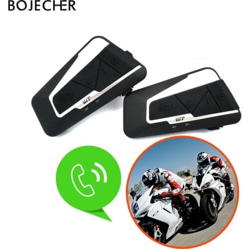 Newest 1200M BT Motorcycle Intercom Helmet bluetooth headset Waterproof Wireless Bluetooth Moto Interphone FM Radio 2 riders